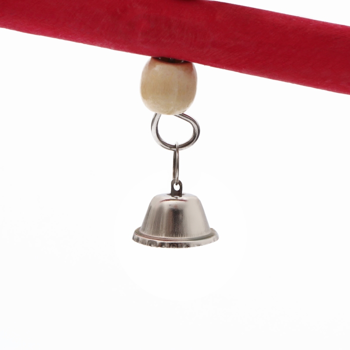 Игрушка для птиц с бусинами и колокольчиком, 18 х 10 см Игрушка для птиц с бусинами и колокольчиком, 18 х 10 см