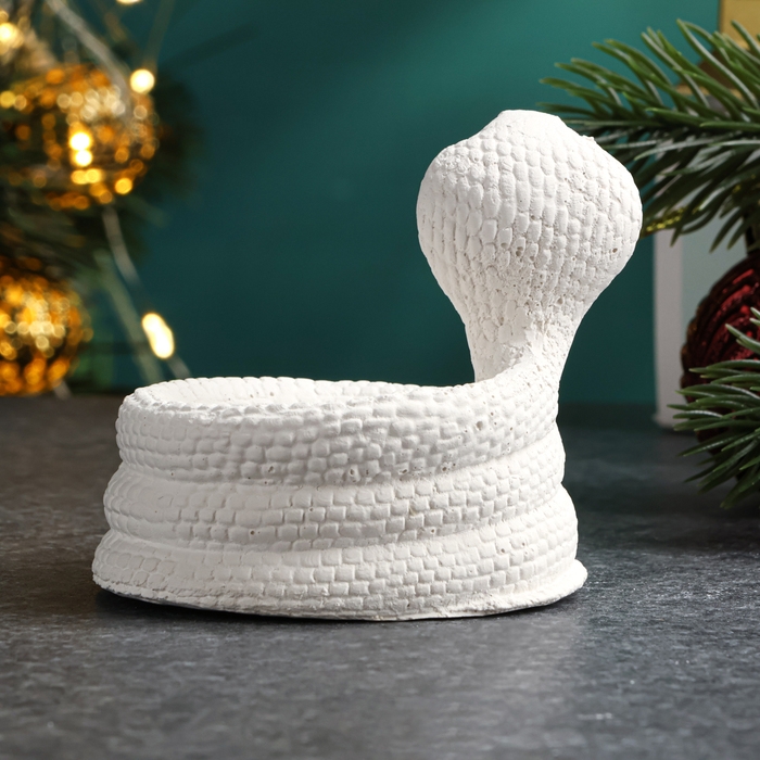 Новый год. Символ 2025. Подсвечник новогодний Новый год. Символ 2025. Подсвечник новогодний "Змея кобра" 8х5см