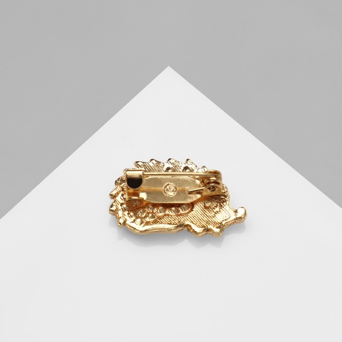 Брошь «Ёжик» довольный, стразы зелёно-сиреневые, цвет бело-розовый в золоте Брошь «Ёжик» довольный, стразы зелёно-сиреневые, цвет бело-розовый в золоте