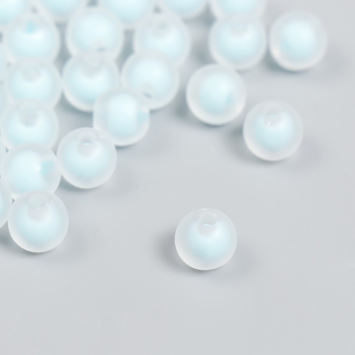 Бусины пластик Бусины пластик "Голубые" матовые набор 20 гр d=0,8 см