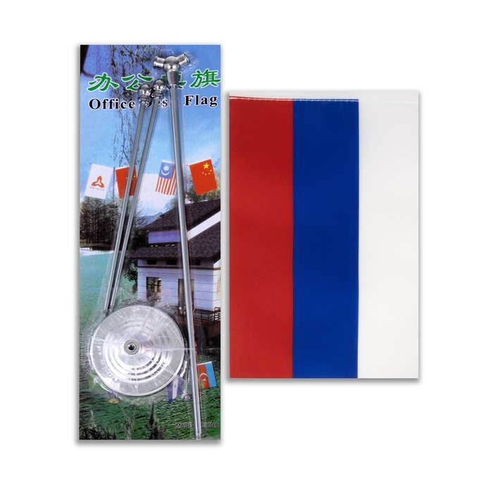 Флагшток настольный с двумя флажками 21 х 14 см, круг 6.5 х 3.5 см, 30 х 35 см, серебро Флагшток настольный с двумя флажками 21 х 14 см, круг 6.5 х 3.5 см, 30 х 35 см, серебро