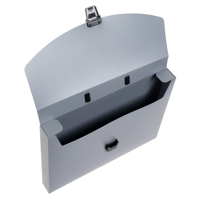 Папка-портфель А4, 1 отделение, 700 мкм, Calligrata, до 300 листов, серая Папка-портфель А4, 1 отделение, 700 мкм, Calligrata, до 300 листов, серая