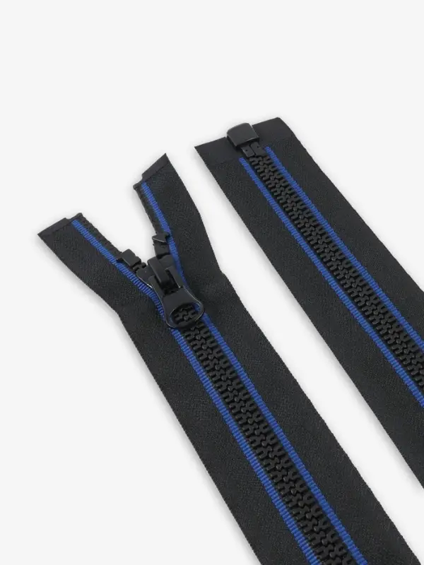 Молния &laquo;Трактор&raquo;, №8, разъёмная, замок автомат, 60 см, чёрная, синяя