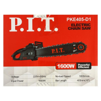 Пила цепная P.I.T. PKE405-D1, электрическая, 1600 Вт, 16", шаг 3/8", паз 1.3 мм, 59 звеньев