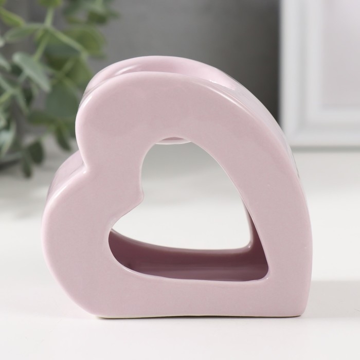 Аромалампа керамика Аромалампа керамика "Сердце" сиреневая 9х4,8х8 см