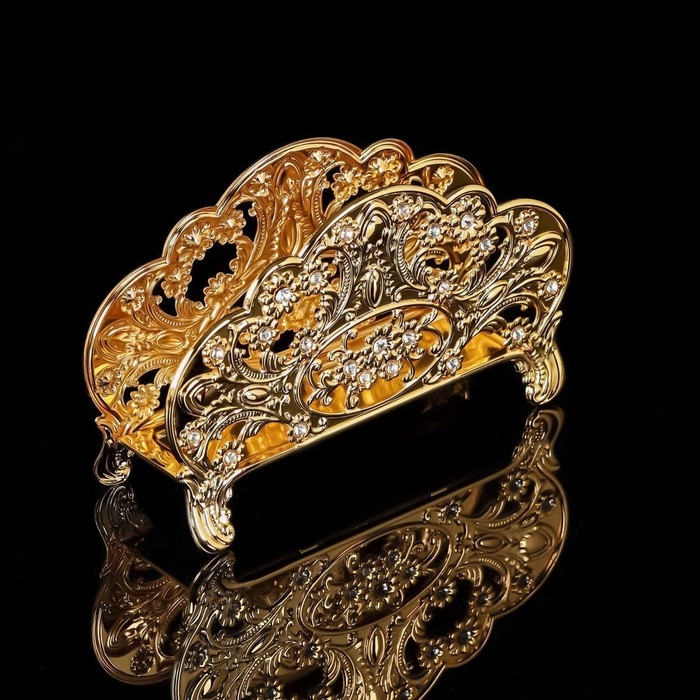 Салфетница, 12 х 4,5 х 7,5 см, с кристаллами Салфетница, 12 х 4,5 х 7,5 см, с кристаллами