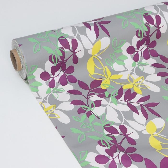 Клеёнка на стол на тканевой основе Доляна «Листья», рулон 20 метров, ширина 137 см, общая толщина 0,22 мм Клеёнка на стол на тканевой основе Доляна «Листья», рулон 20 метров, ширина 137 см, общая толщина 0,22 мм