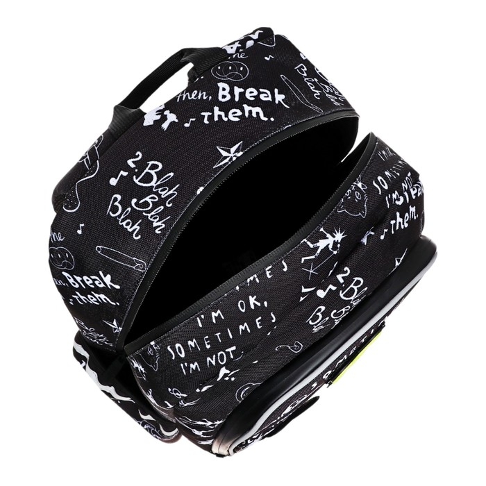 Рюкзак молодежный Феникс 43*30*14 дев "Панк" черн 64145