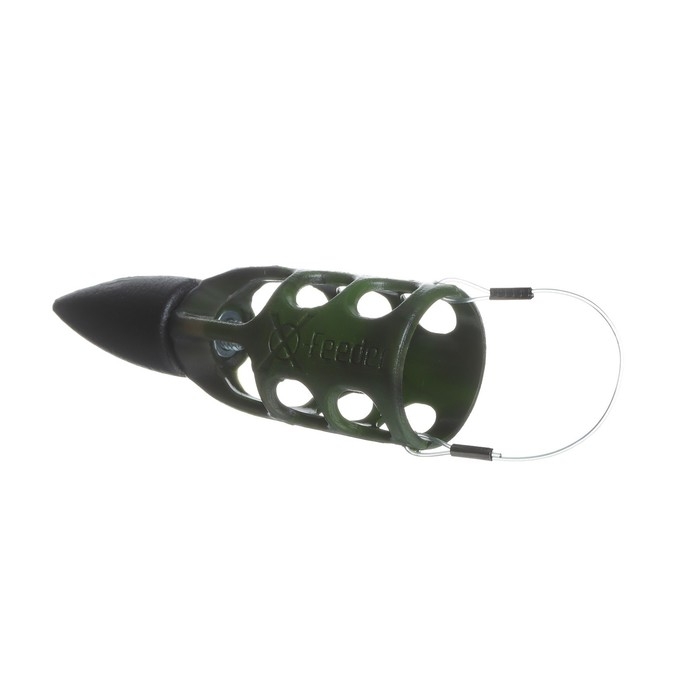 Груз-кормушка пластиковая X-FEEDER PL CAMO BULLET METEOR M, цвет камо, 90 г, 30 мл Груз-кормушка пластиковая X-FEEDER PL CAMO BULLET METEOR M, цвет камо, 90 г, 30 мл