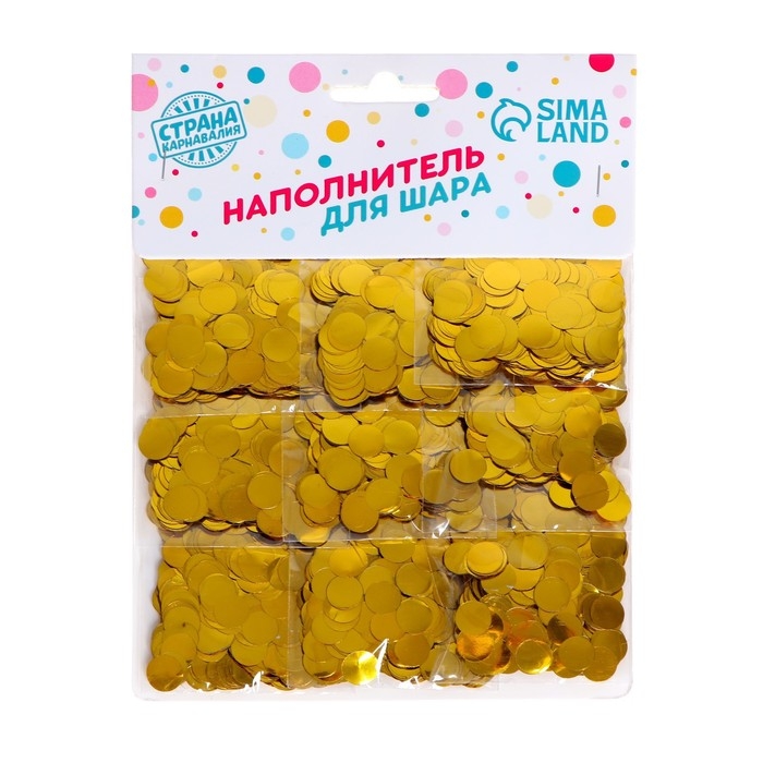 Наполнитель для шара «Круг золото», 1 см, набор 9 шт. Наполнитель для шара «Круг золото», 1 см, набор 9 шт.