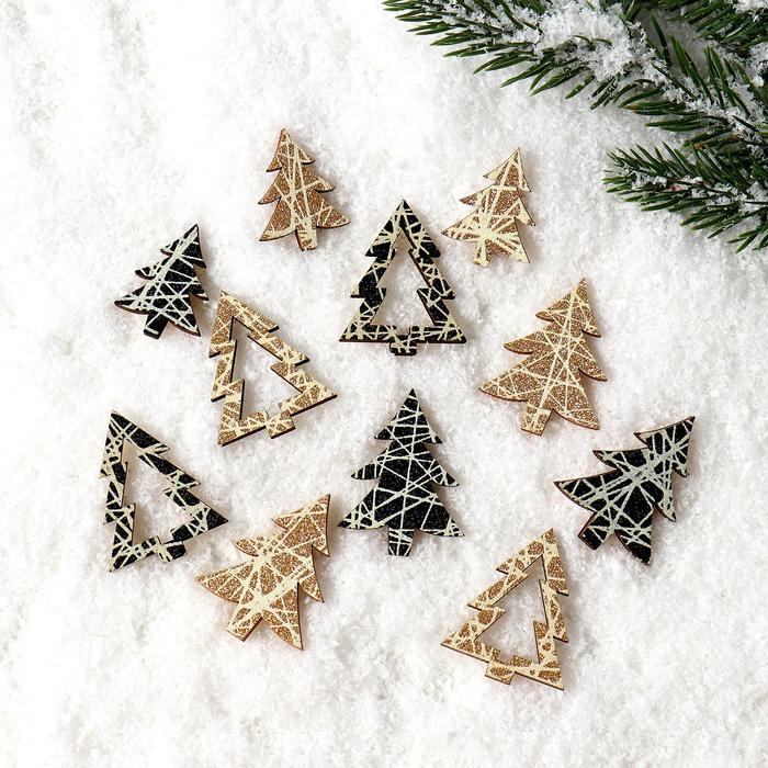 Новогодний декор с подсветкой «Ёлочка», набор 12 шт. Новогодний декор с подсветкой «Ёлочка», набор 12 шт.