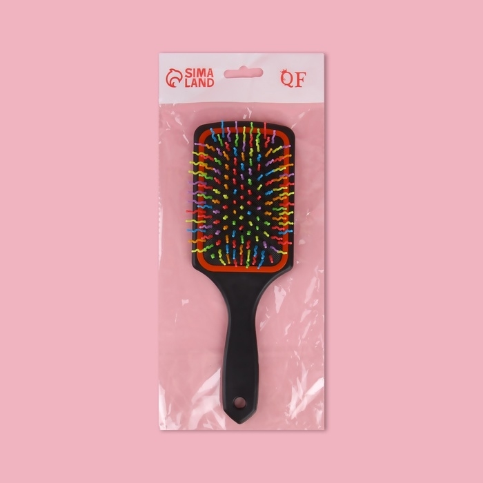 Расчёска массажная, 8 × 24 см, цвет МИКС