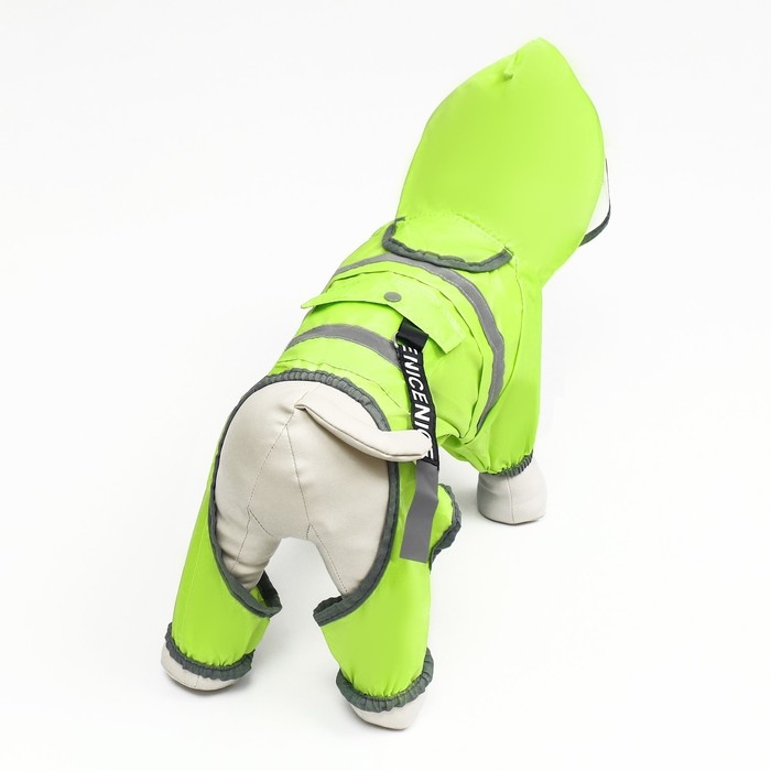 Комбинезон для собак, демисезонный с козырьком, размер  L (ДС 36, Ог 51, ОШ 40 см), зелёный   985440 Комбинезон для собак, демисезонный с козырьком, размер  L (ДС 36, Ог 51, ОШ 40 см), зелёный   985440