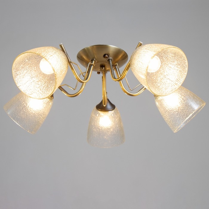 Люстра Люстра "Эсм BayerLuxина" 5хЕ27 40Вт бронза 50х50х19 см BayerLux