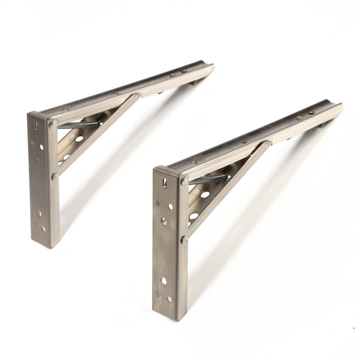 Кронштейн складной для столов и полок ТУНДРА, F001 , 2 шт., длина 250 мм., нержавеющая сталь 9703 Кронштейн складной для столов и полок ТУНДРА, F001 , 2 шт., длина 250 мм., нержавеющая сталь 9703