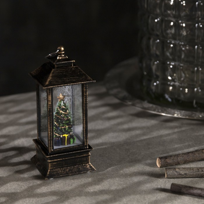 Светодиодная фигура «Ёлка в фонаре» 5 × 12 × 5 см, пластик, батарейки AG13х3, свечение тёплое белое Светодиодная фигура «Ёлка в фонаре» 5 × 12 × 5 см, пластик, батарейки AG13х3, свечение тёплое белое