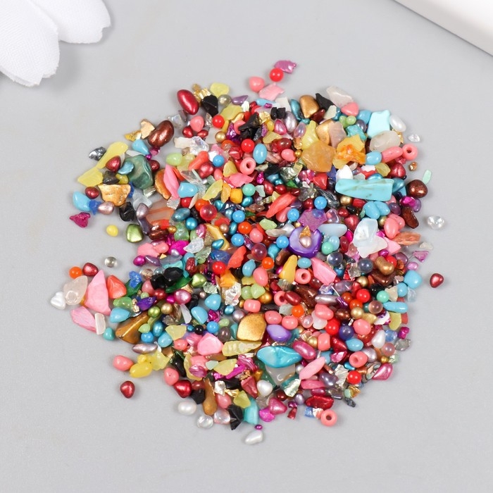 Декор для творчества в баночке Декор для творчества в баночке "Природный камень со стеклом - Цвет" 20 гр 5х2,2х2,2 см