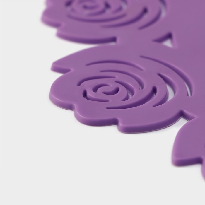 Подставка под горячее «Летний домик», d=19 см, цвет фиолетовый Подставка под горячее «Летний домик», d=19 см, цвет фиолетовый