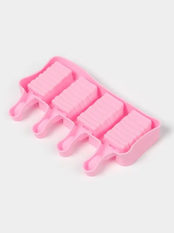 Форма для мороженого &laquo;Венеция&raquo;, силикон, 19.3&times;11&times;2.4 см, 4 ячейки (5.5&times;2.9 см), МИКС