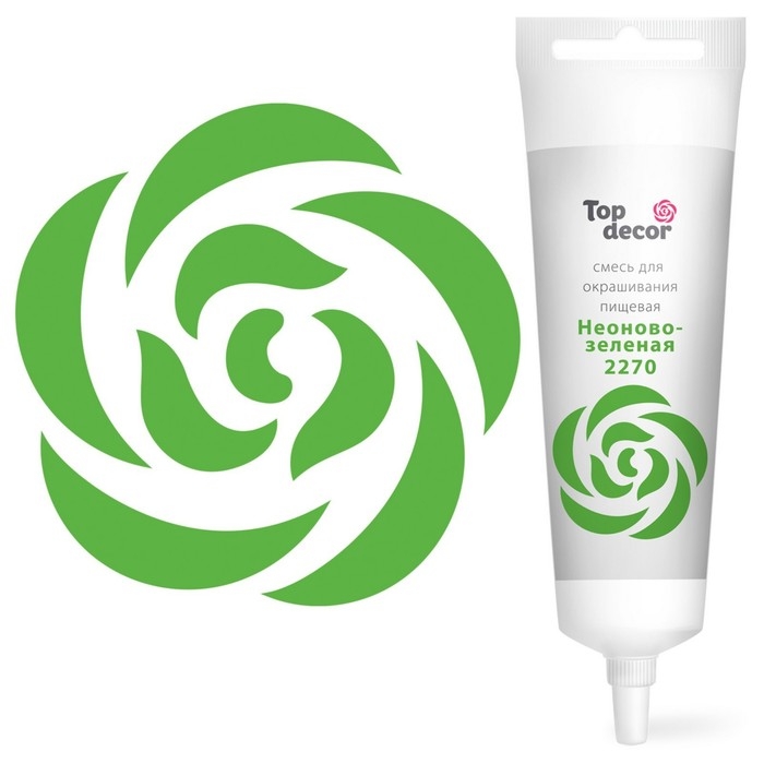 Пищевой краситель Top Decor жидкий «Неоново-зелёный», 100 г Пищевой краситель Top Decor жидкий «Неоново-зелёный», 100 г