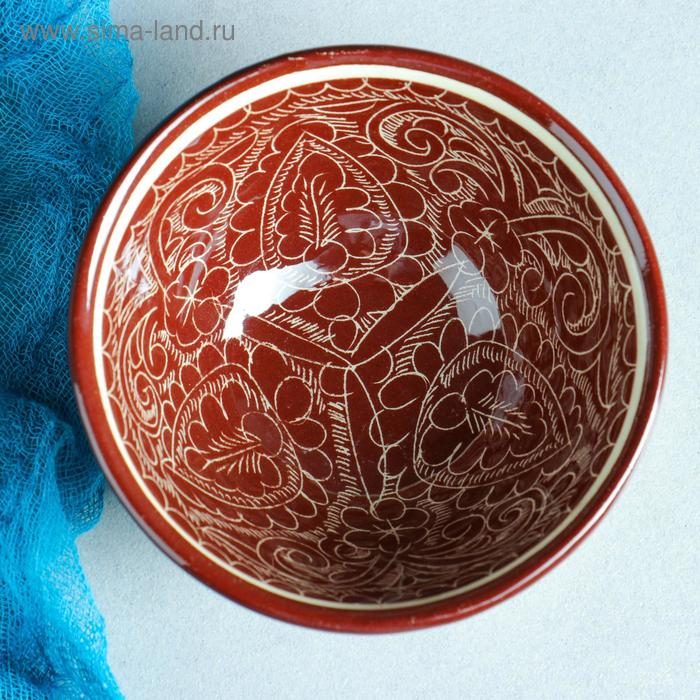 Набор чайный Риштанская Керамика Набор чайный Риштанская Керамика "Узоры", 9 предметов, (чайник 0.8 л, пиалы 0.3 л)