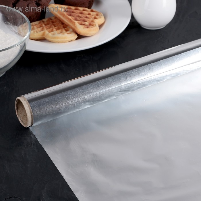 Фольга пищевая алюминиевая Gurmanoff, 44 см × 10 м, 14 мкм, мягкая упаковка Фольга пищевая алюминиевая Gurmanoff, 44 см × 10 м, 14 мкм, мягкая упаковка