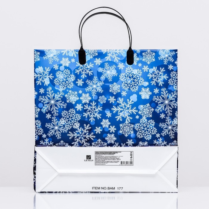 Новый год. Пакет Новый год. Пакет "Снежинки", мягкий пластик, 30х30 100 мкм.