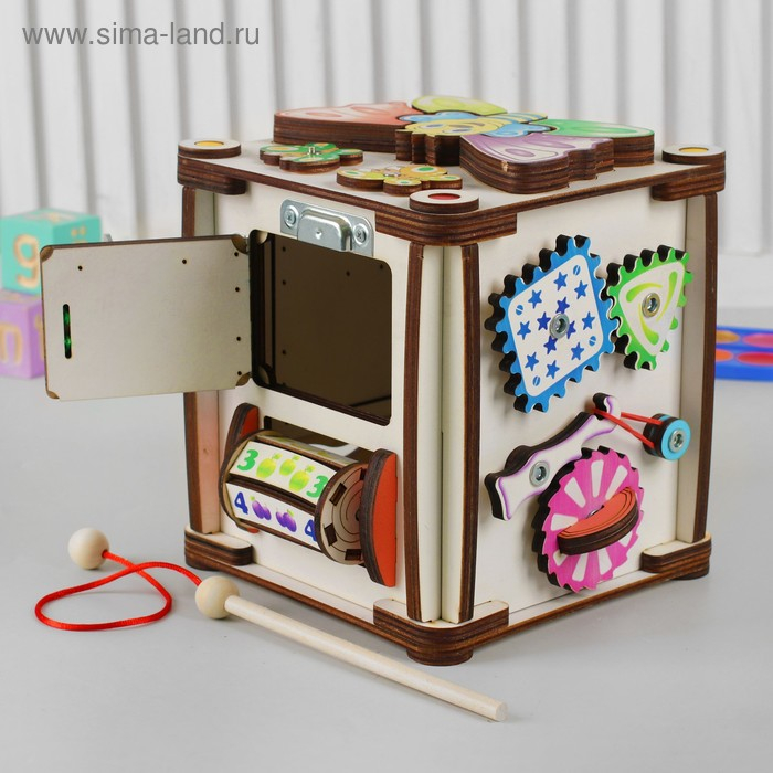 Бизикуб со светом «Зверушки» 17х17х18 см Бизикуб со светом «Зверушки» 17х17х18 см