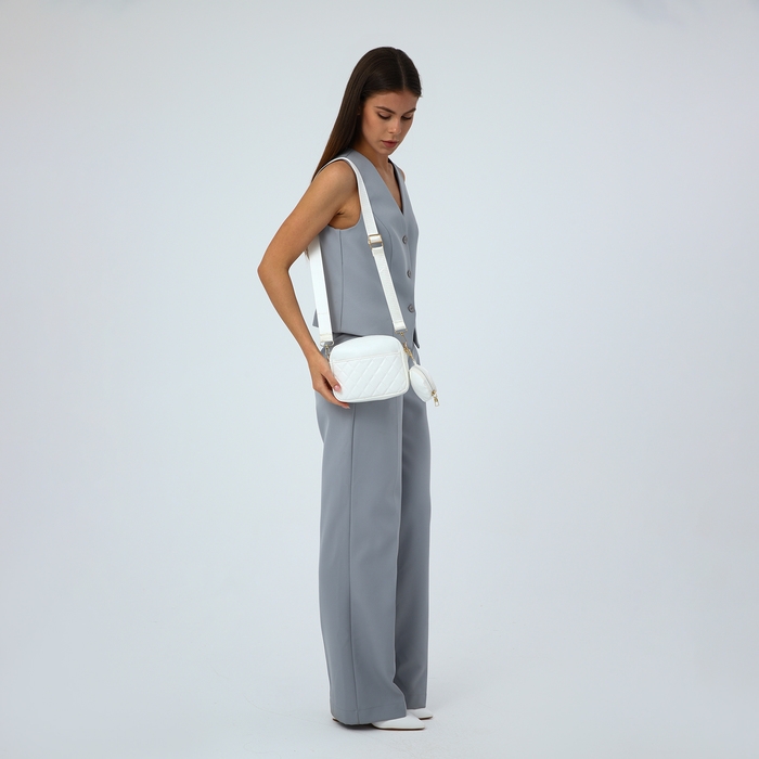 Сумка кросс-боди на молнии, цвет белый Сумка кросс-боди на молнии, цвет белый