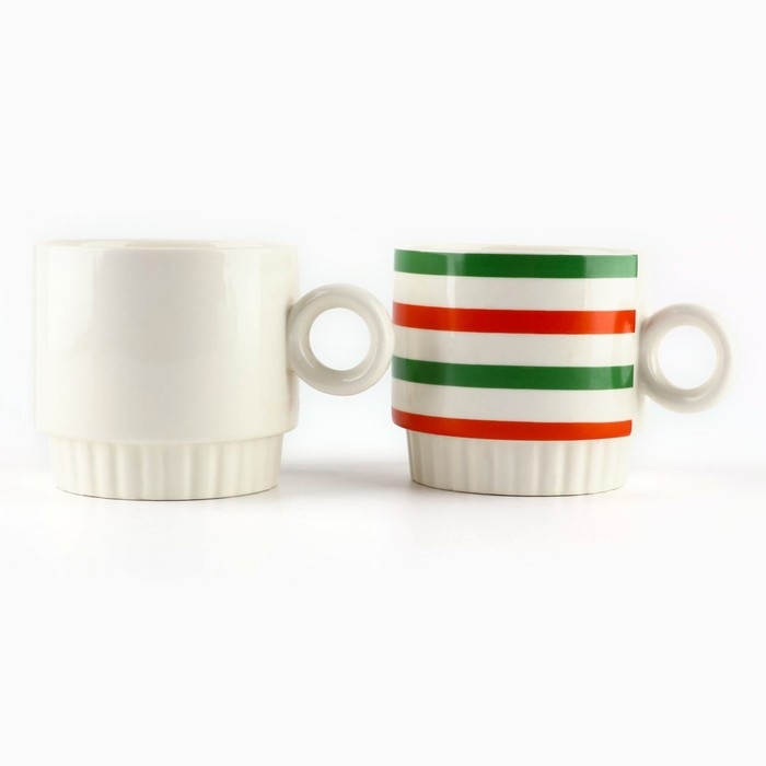 Новый год. Набор кружек из керамики «Новогоднее настроение», 250 мл, 2 шт Новый год. Набор кружек из керамики «Новогоднее настроение», 250 мл, 2 шт