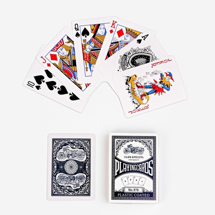 Карты игральные бумажные Tiema 976, 54 шт, 8.6 х 6 см, синие Карты игральные бумажные Tiema 976, 54 шт, 8.6 х 6 см, синие