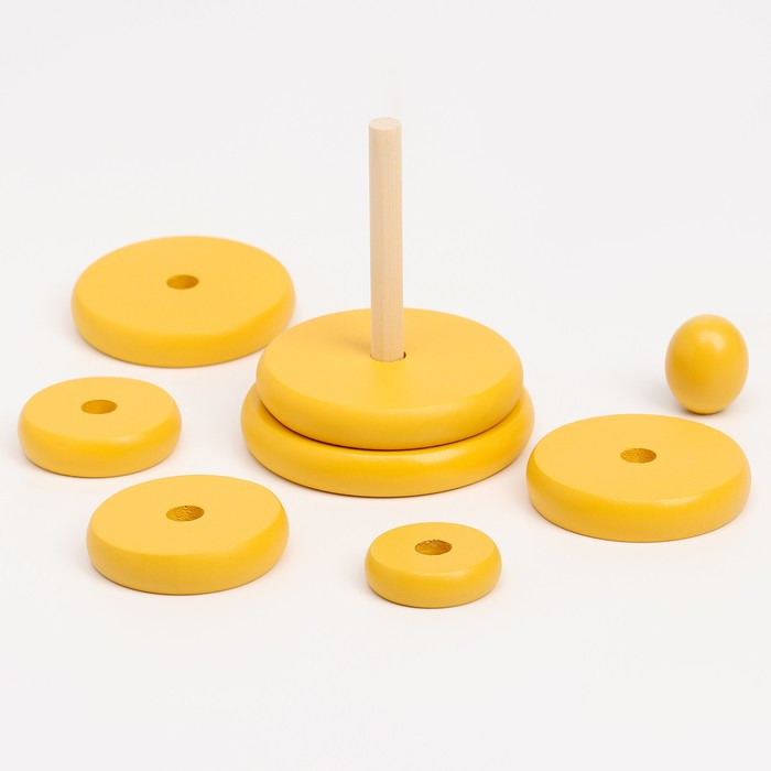 Пирамидка «Жёлтая», 8 деталей Пирамидка «Жёлтая», 8 деталей