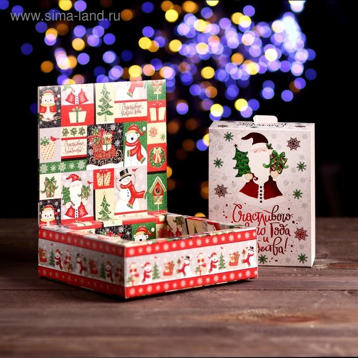 Новый год. Коробка картонная Новый год. Коробка картонная " Новогодний микс",книга, 18.5 х 5.5 х 16 см