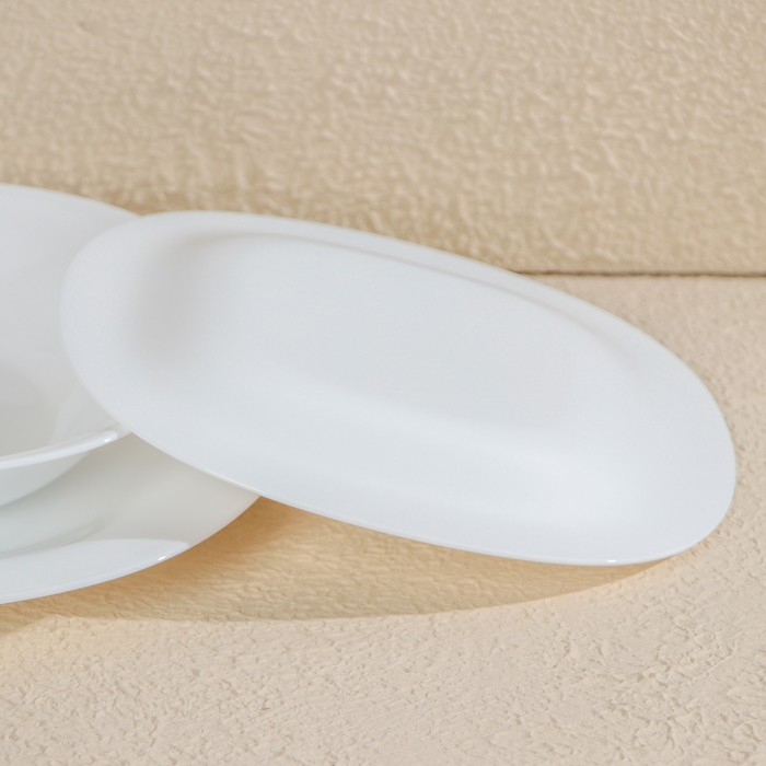 Сервиз столовый Luminarc Carine, стеклокерамика, 19 предметов, цвет белый Сервиз столовый Luminarc Carine, стеклокерамика, 19 предметов, цвет белый