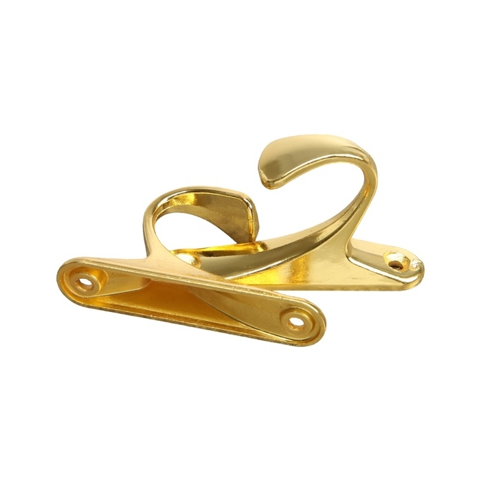 Крючок для штор KS101 CAPPIO, однорожковый, цвет золото, 2 шт Крючок для штор KS101 CAPPIO, однорожковый, цвет золото, 2 шт