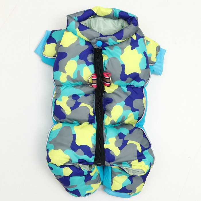 Комбинезон принтованный с замком на спине, размер 14 (ДС 32 см,ОГ 42 см,ОШ 31 см), голубой Комбинезон принтованный с замком на спине, размер 14 (ДС 32 см,ОГ 42 см,ОШ 31 см), голубой