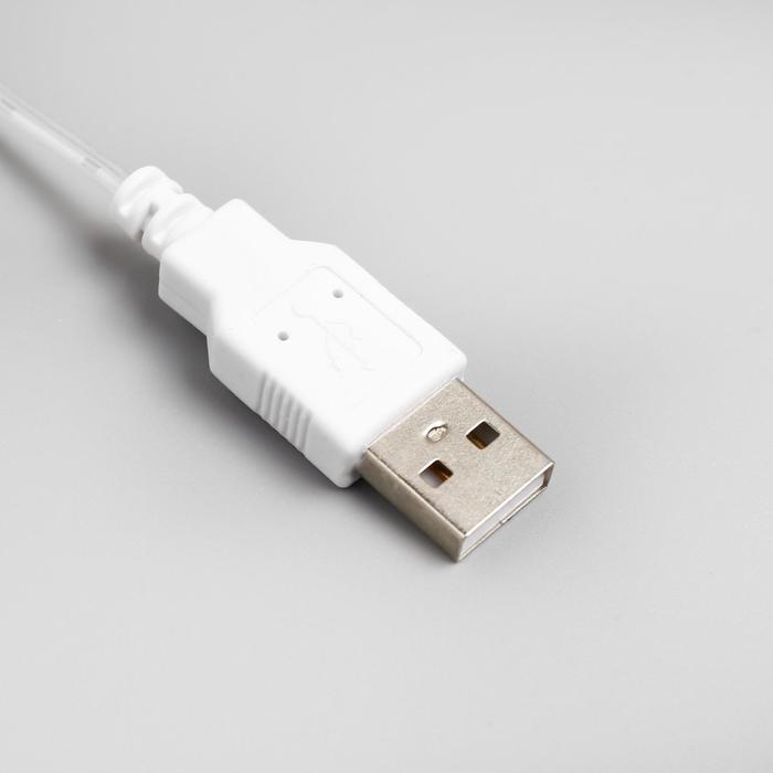 Гирлянда «Конский хвост» 8 нитей по 2 м, IP20, серебристая нить, 160 LED, свечение белое, USB Гирлянда «Конский хвост» 8 нитей по 2 м, IP20, серебристая нить, 160 LED, свечение белое, USB