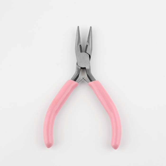 Тонкогубцы с зазубринами, для рукоделия, 12,5 × 6,5 см, цвет серебряный/розовый Тонкогубцы с зазубринами, для рукоделия, 12,5 × 6,5 см, цвет серебряный/розовый