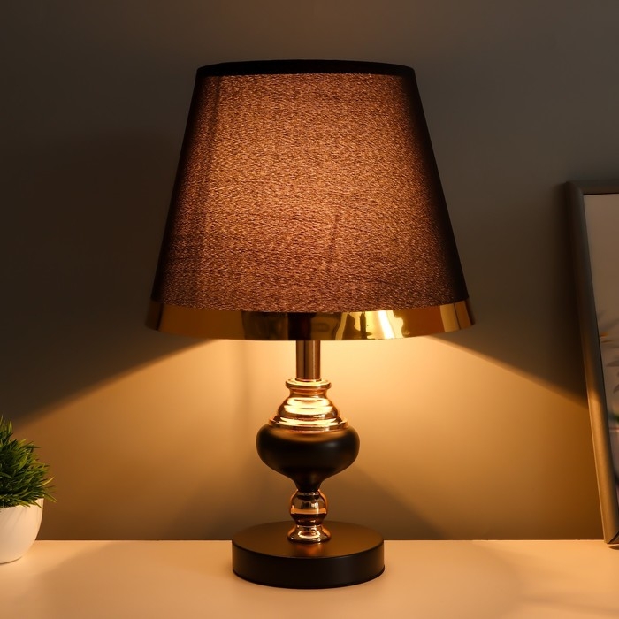 Настольная лампа Настольная лампа "Гликерия" Е27 40Вт черно-золотой 25х25х40 см