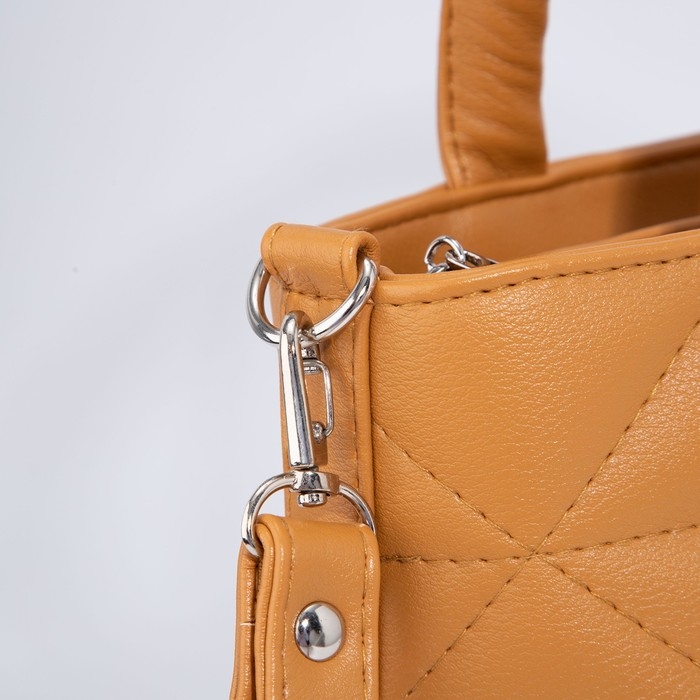 Сумка-тоут Сумка-тоут "Оливи" на молнии, цвет горчичный