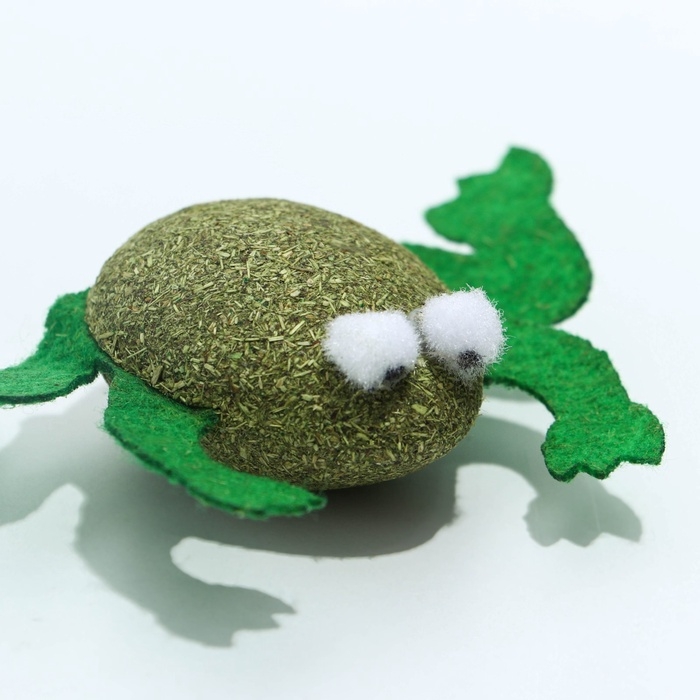 Игрушка для кошек «Лягушка» из кошачьей мяты, 4 х 3 см Игрушка для кошек «Лягушка» из кошачьей мяты, 4 х 3 см