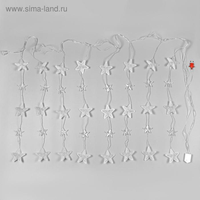 Гирлянда «Бахрома» 2.4 × 0.9 м с насадками «Звёздочки», IP20, прозрачная нить, 186 LED, свечение мульти, 8 режимов, 220 В Гирлянда «Бахрома» 2.4 × 0.9 м с насадками «Звёздочки», IP20, прозрачная нить, 186 LED, свечение мульти, 8 режимов, 220 В