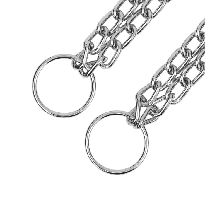 Ошейник - удавка металлический двухрядный, 75 см, толщина проволоки 3 мм Ошейник - удавка металлический двухрядный, 75 см, толщина проволоки 3 мм