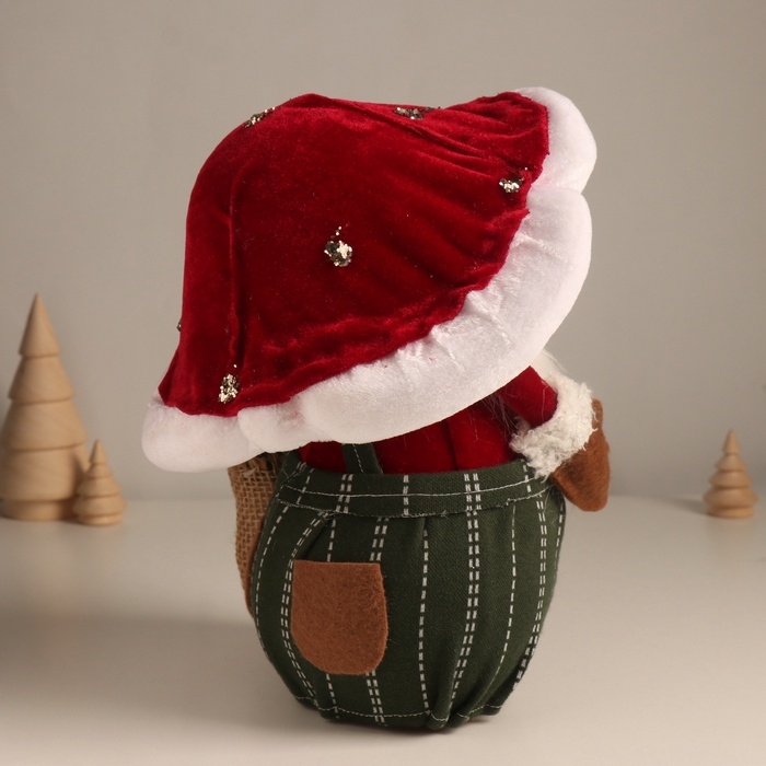 Декор Декор "Дедушка-мухомор с еловыми ветками в мешке" 22х21х26 см