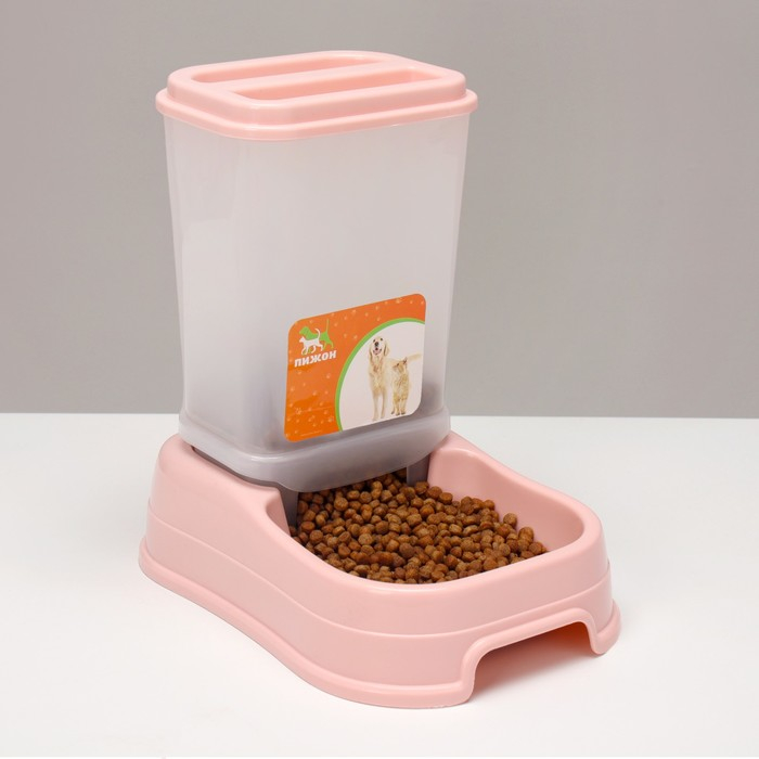 Автокормушка 1,5 л, 23,5 х 16 х 24 см, розовая Автокормушка 1,5 л, 23,5 х 16 х 24 см, розовая