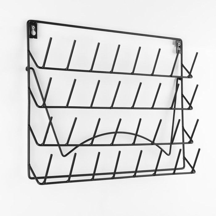 Органайзер-стойка для ниток, настенная/настольная, с подставкой, 40 × 31 см, цвет чёрный Органайзер-стойка для ниток, настенная/настольная, с подставкой, 40 × 31 см, цвет чёрный