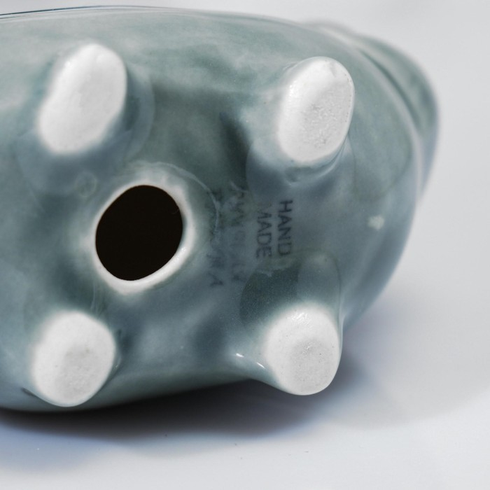 Сувенир Сувенир "Кот перс", 7,5х8см, гжель, цвет серый