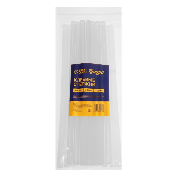Стержни клеевые ТУНДРА, 11 х 300 мм, 0.5 кг (18 шт.) Стержни клеевые ТУНДРА, 11 х 300 мм, 0.5 кг (18 шт.)