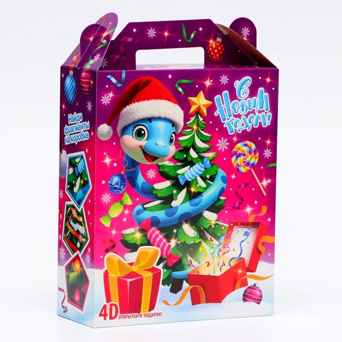 Новый год. Подарочная коробка новогодняя Серпантинки 17 х 7 х 25,5 см. Новый год. Подарочная коробка новогодняя Серпантинки 17 х 7 х 25,5 см.