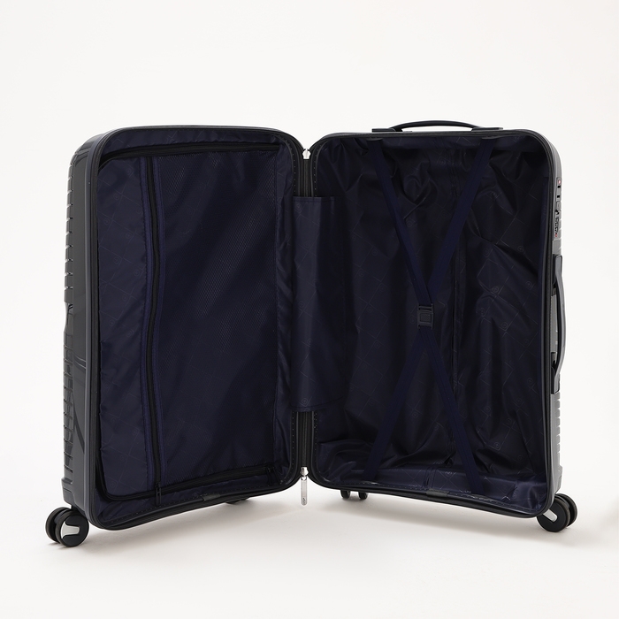 Чемодан средний 69 л (M), отдел на молнии, кодовый замок, 4 колеса, цвет тёмно-серый Чемодан средний 69 л (M), отдел на молнии, кодовый замок, 4 колеса, цвет тёмно-серый